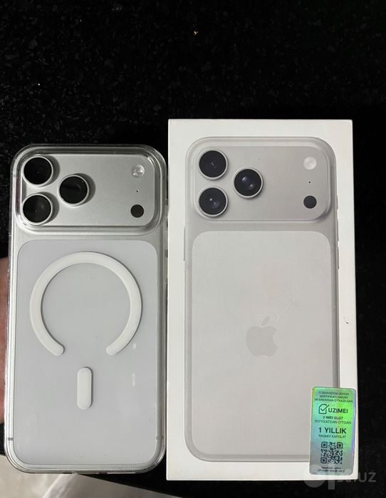 Iphone 17 pro max silver oq white 256 sotiladi