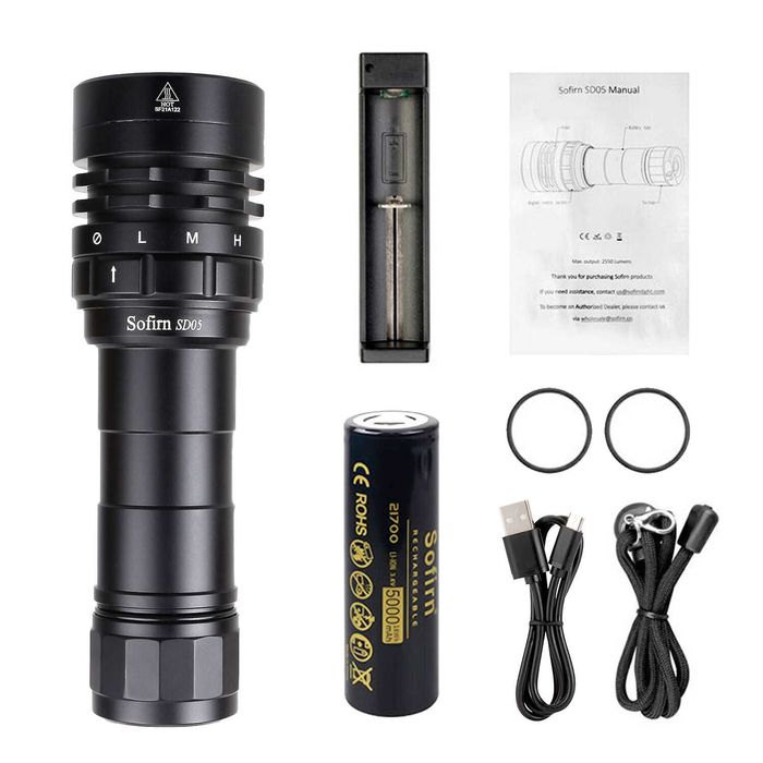 Lanterna subacvatica Sofirn SD05 cu led XHP50.2/ 3000LM