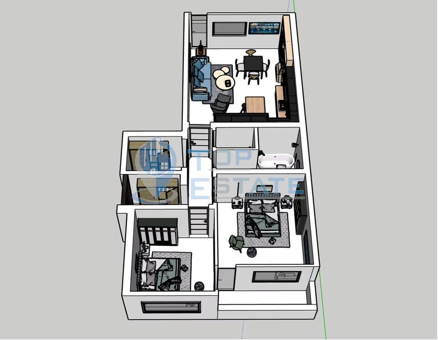 Продава се Тристаен апартамент в Велико Търново, Бузлуджа - 119 кв.м за 1058 €/кв.м - Снимка #2