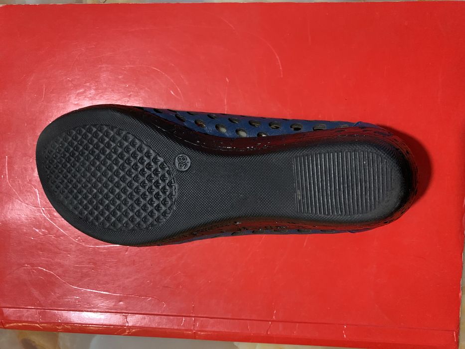 Обувки,тъмносини от естествена кожа