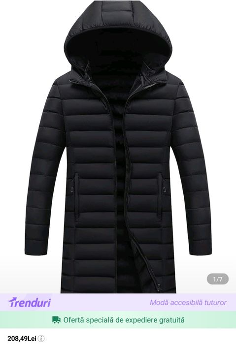 Geaca imblanita neagra