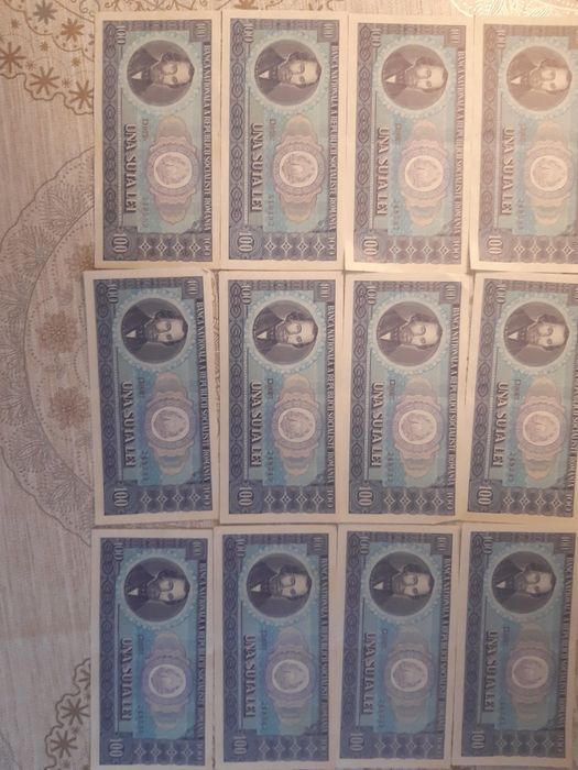 Bancnote 100 lei 1966 seria a rare