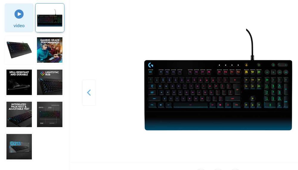 Tastatura gaming Logitech G213 RGB