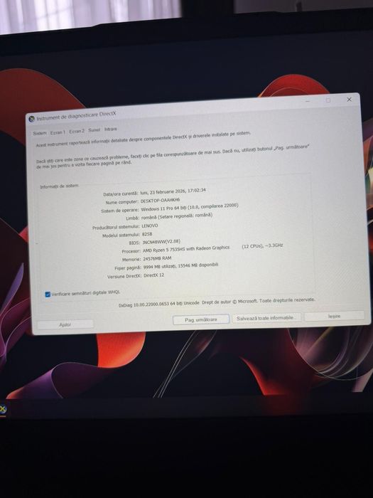 Laptop GamingLenovo RTX 4050 6GB / Ryzen 5 7535HS / 24GB