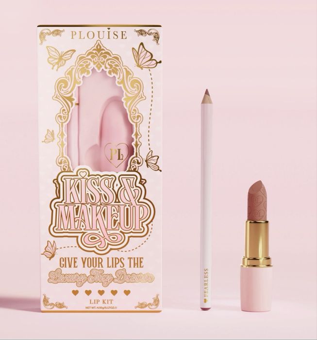 P.Louise Kiss & Makeup Lip Kit Fearless / Free Spirit – Set Ruj + Creion Buze Nou