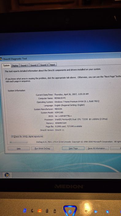 Laptop MEDION Akoya WIM 2180 MD 96630 4GB Ram placa video dedicata