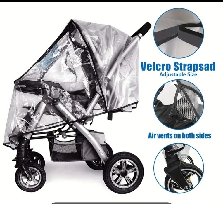 Универсален дъждобран за бебешка  количка