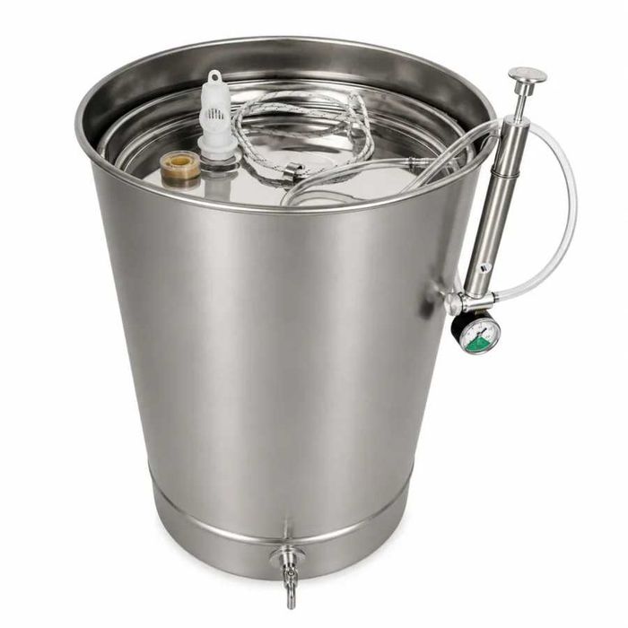 Butoi (cisterna) INOX cu capac flotant 150 L si camera din silicon, cadou robinet din INOX NOU Garantie 24 luni Livrare rapida