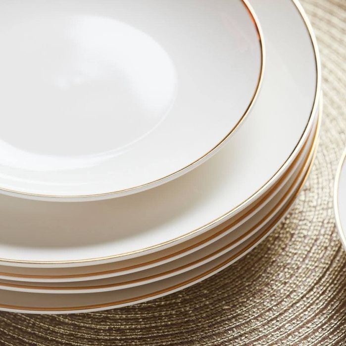Нов Сервиз за Хранене 26 Части Karaca Elegance Bone Marcelo Gold