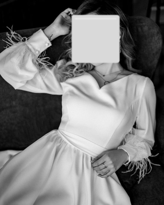 Шикарное платье белого цвета