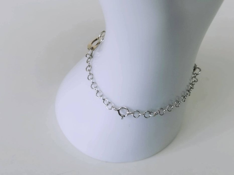 Veche bratara din argint de 925, cu pandantive inimioare copii