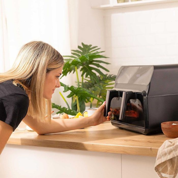 Двоен фритюрник с горещ въздух Cecotec Cecofry Advance 9000 Window 9L