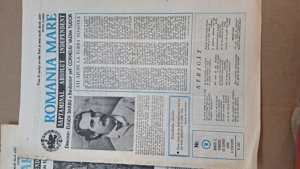 Lot ziare vechi Romania Mare, 64 ediții anii 1990-1991 Istoria presei românești