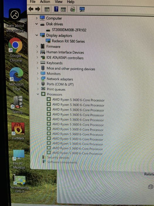 Pc Republic Of Gamers , ryzen 5 3600, 16gb ram, video 8gb , 2 tera