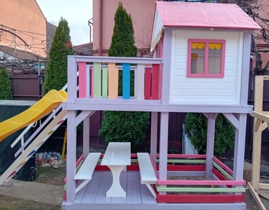 Loc de joaca exterior  pentru copii, 100% manual, calitate superioara!