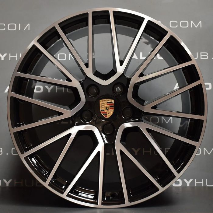 Jante Porsche 21 R21Panamera porsche cayenne negru lucios PORSCHE anvelope vara sau iarna incluse in pret jante in doua latimi