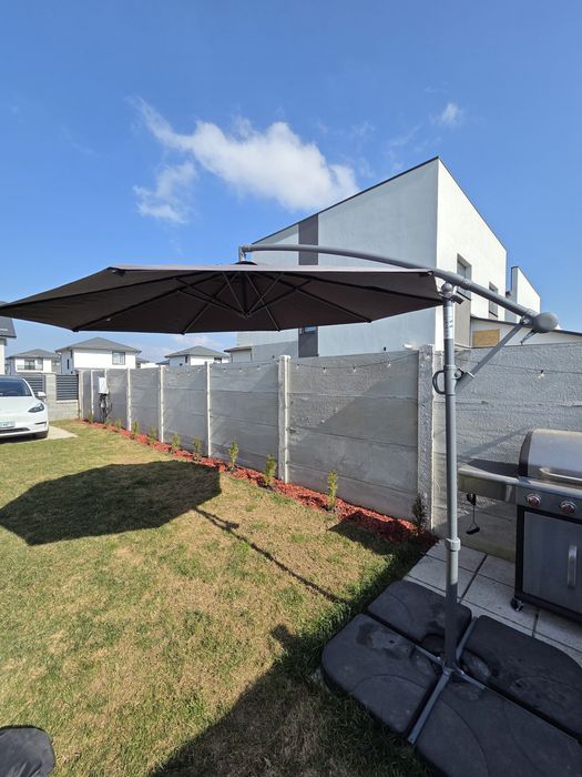 Umbrela 290 cm cu greutăți și husă