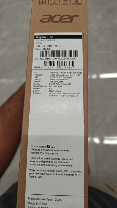 Ноутбук Acer новый