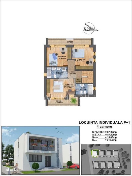 Otopeni | Casa individuala + teren 295 mp | 130.000€