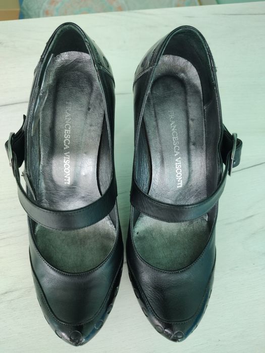 Страхотни обувки естествена кожа Francesca Visconty