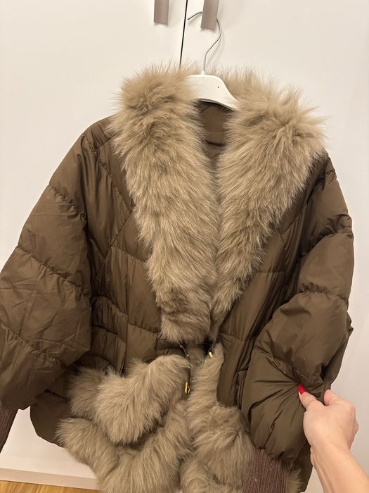 Geacă blană naturală 100% și umplutură din puf