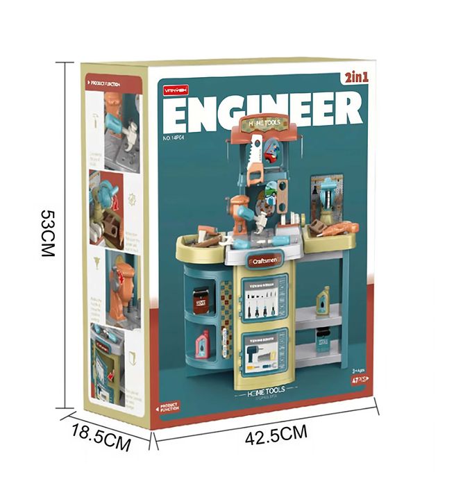 НАМАЛЕНА ЦЕНА Портативен комплект 2в1 - домашна работилница за деца