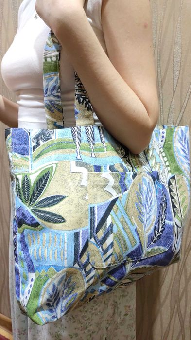 Комплект: шоппер летний женский+косметичка