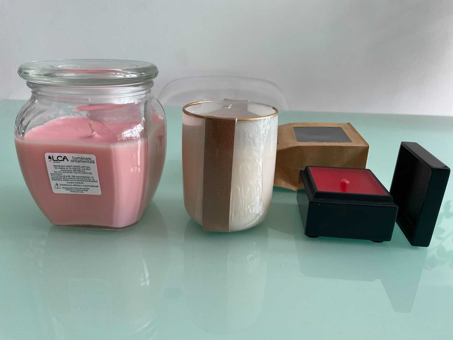 Vand set de 3 lumanari parfumate: Bolsius, English Home si Cambolac