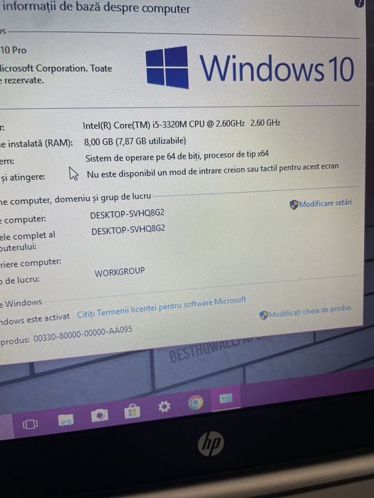 Laptop HP EliteBook intel core i5,2,60GHz,Display 14 inch led,500gb memorie,baterie bună,vine cu încărcător