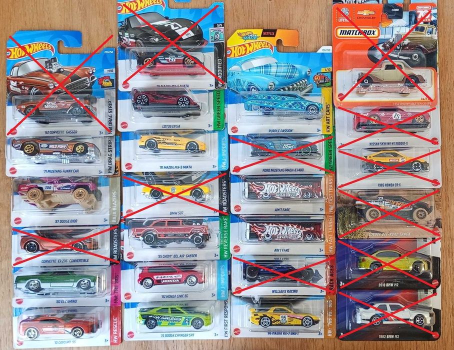 Метални колички Hot Wheels и Matchbox 1:64