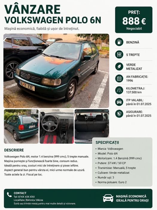 VOLKSWAGEN Polo 1996