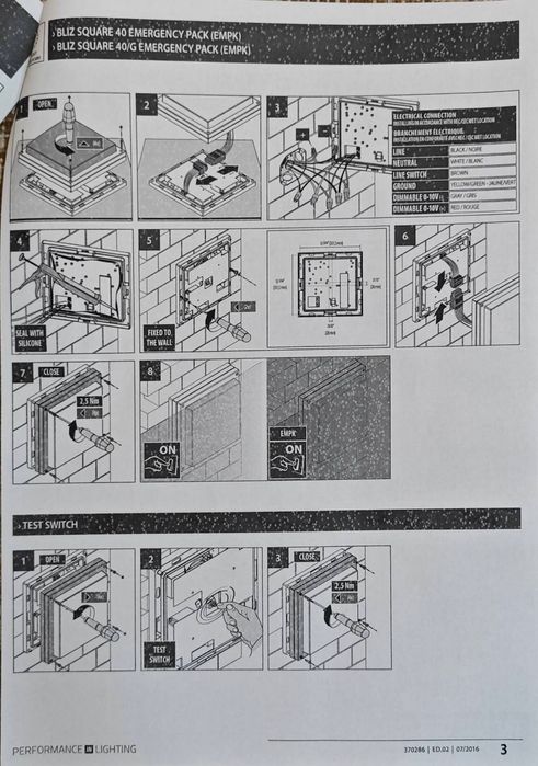 осветително тяло Performance in Lighting – Bliz Square 40
