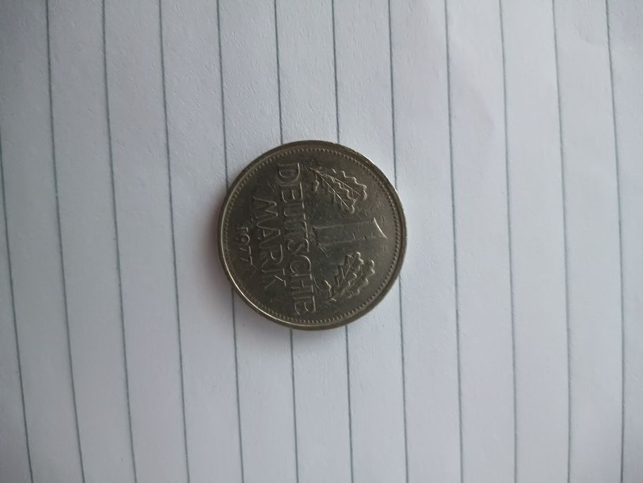 Moneda 1 Deutsche Mark originar din Germania din anul 1977
