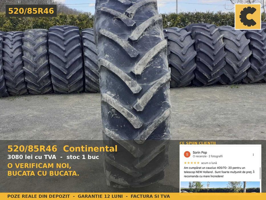 Cauciucuri 520/85R46 20.8R46 Continental Anvelope Tractor SH GARANTIE