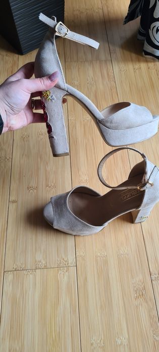 Pantofi dama 36 crem rosi albaștri