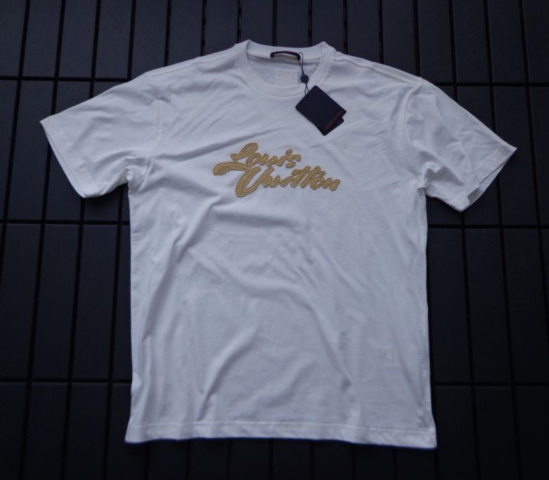Мъжка тениска Louis Vuitton Embroidered Signature T shirt