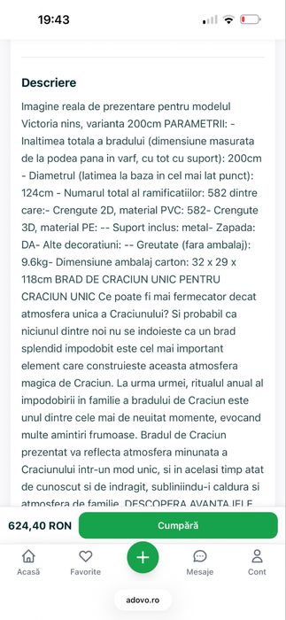 Vand brad de craciun artificial nou