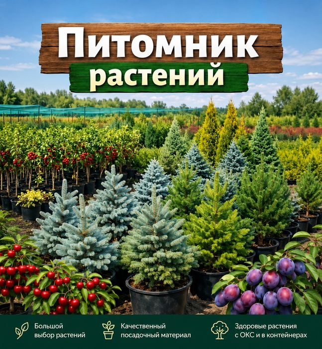 Саженцы ель Тополь яблони