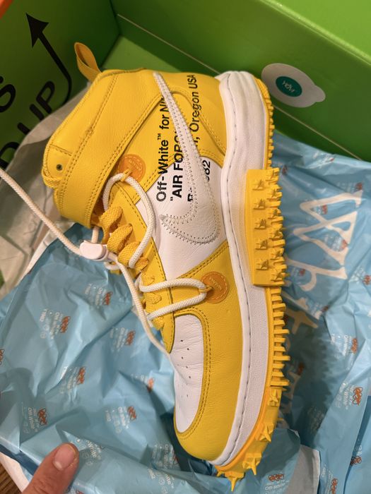 Nike x Off-White Air Force 1 Mid – Yellow/White – Mărimea 44.5