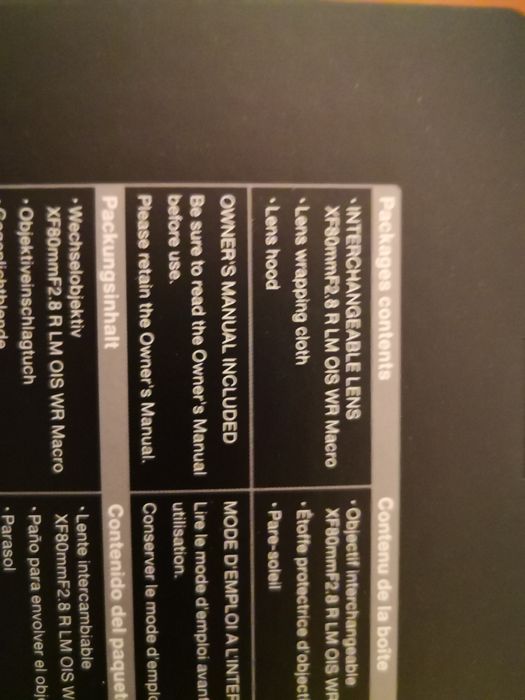 Fujifilm 80mm F2.8 Obiectiv Foto Macro 1:1 LM WR OIS XF FujiFilm