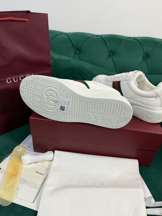 Adidasi Gucci piele naturala 100% Full Box colectie noua