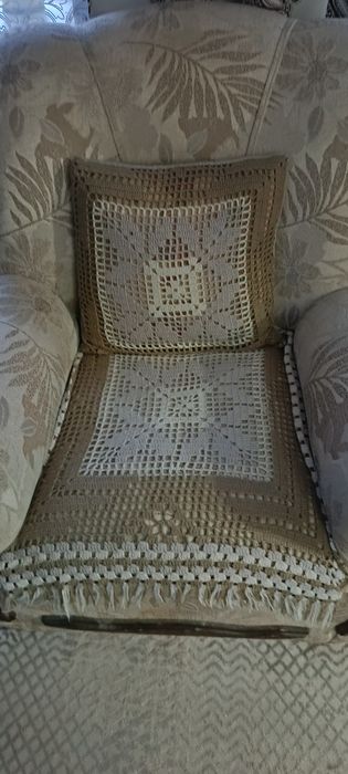 Скатерть вязаная круглая