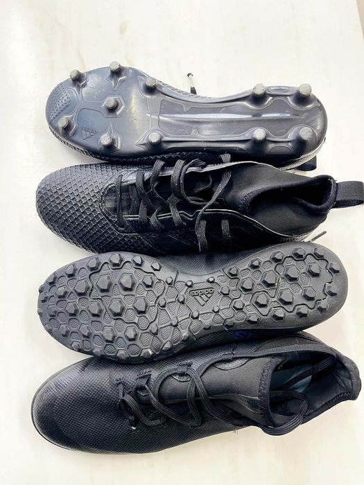 2x Ghete fotbal Adidas TechFit1 - Masura 41- 42. Iarba+ Sintetic.