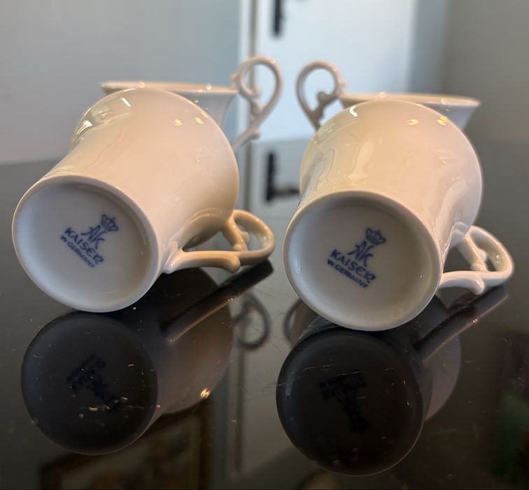 Порцеланови винтидж чаши за кафе/еспресо/капучино на Kaiser -W.Germany