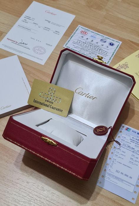 Cutie ceas Cartier cu toate acte + punga Cartier