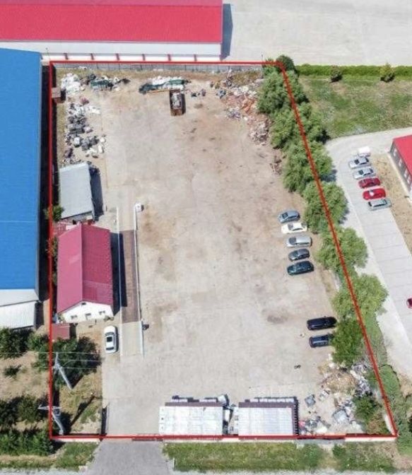 Depozit-Teren 4000 mp. clădire administrativă, cântar, beton, Palota .