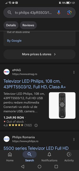 TV Philips 43pft5503