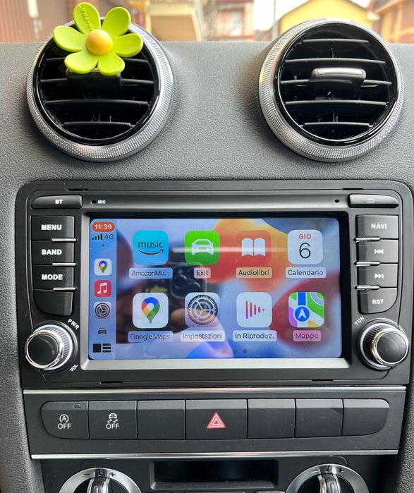 Navigatie Android Audi A3 Carplay Waze YouTube GPS BT casetofon