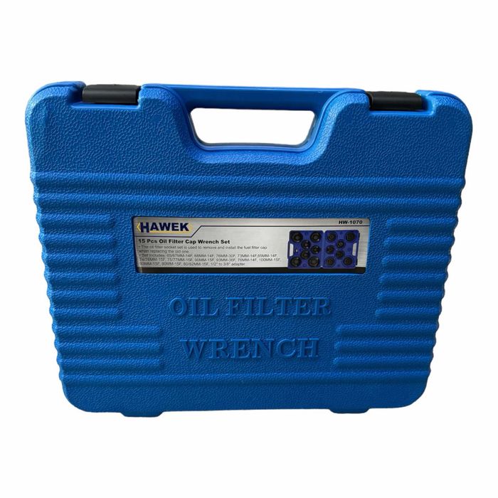 Ключове-чашки за монтаж и демонтаж на маслен филтър 15части HAWEK