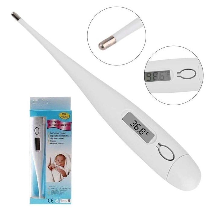 Termometru digital electronic pentru bebelusi si adulti cu afisaj LCD
